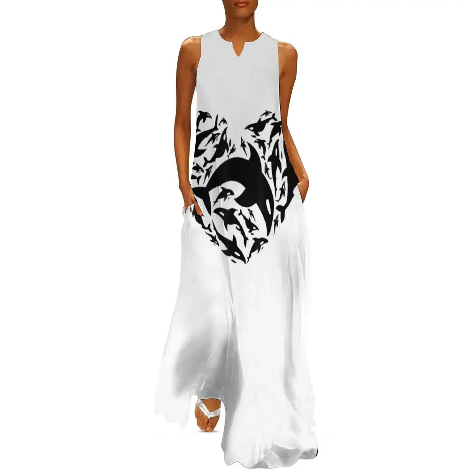 

Love Orca Gifts Killer Whale Long Dress Women long dress Dress for pregnant women ladies dresses for special occasion