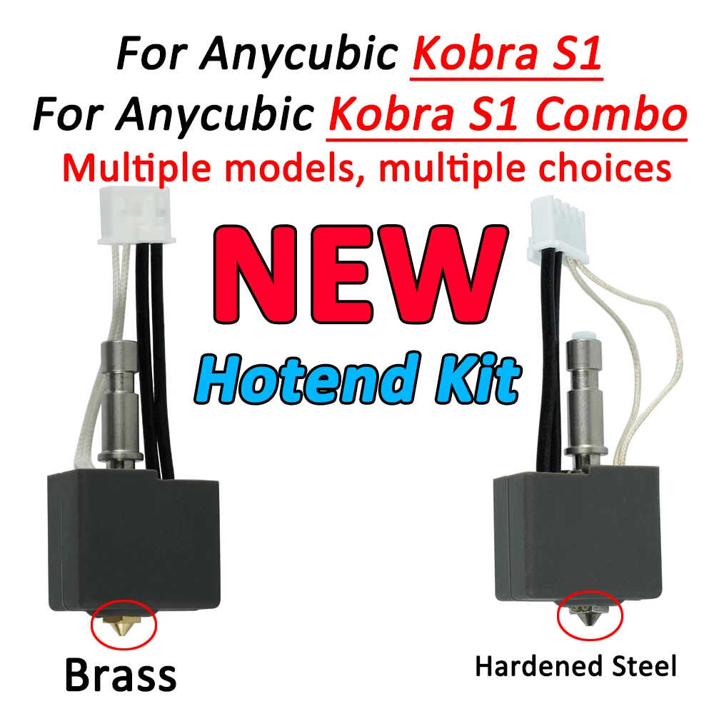 Untuk Anycubic Kobra S1 Hotend Kobra S1 Combo Hotend Kit untuk Anycubic Kobra S1 Nozzle Print Head S1C Aksesoris Printer 3D