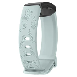 Flower Engraved Band For Fitbit inspire 2/inspire Strap For Fitbit inspire HR Watchband TPU Sport Wristband Bracelet Replacement