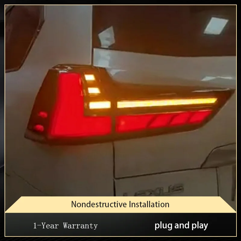Car Lights for Lexus LX 570 LX570 LED 2016-2020 Tail Lamp Modified DRL Projection Lens Taillights Turn Signal Tools Accessories