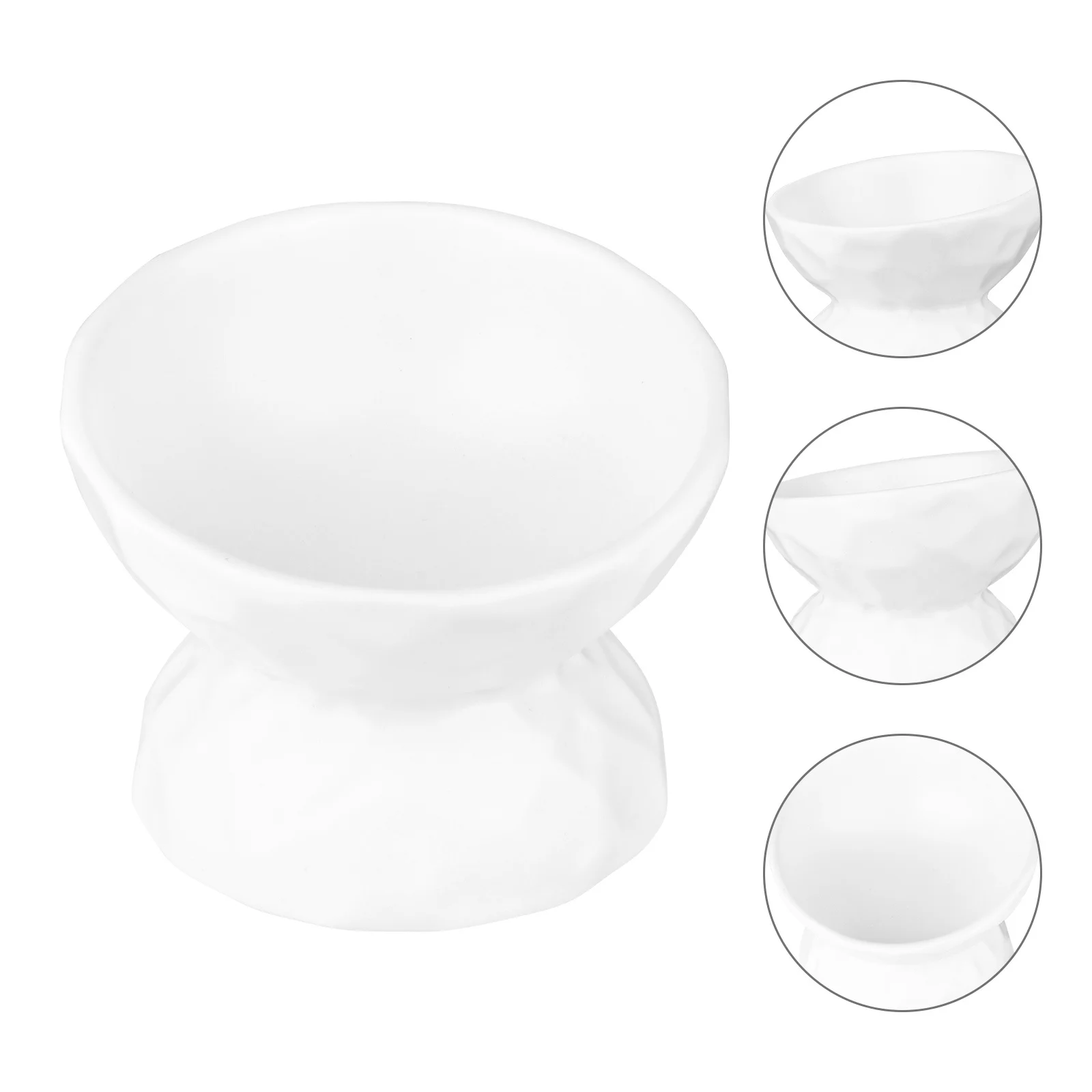 

Ceramic Elevated Neck Protection Cat Bowl Small Dogs Tilted Pet Feeder Non Tipping Food Water Bowl Elevated Pet Feeder
