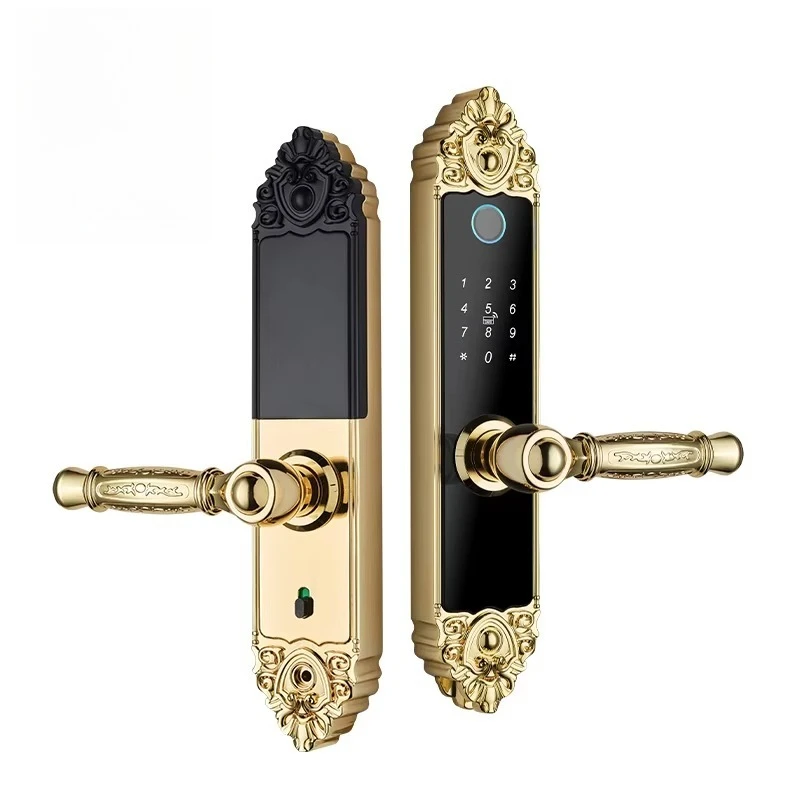 European Style Fingerprint Password Security Door Lock TTlock TUYA Version Optional Wholesale