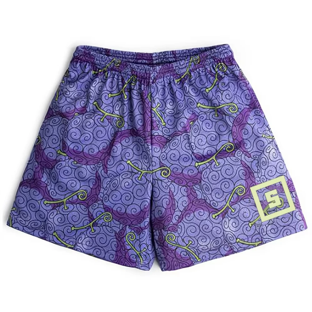 Pantalones cortos informales de Anime para niños y adultos, pantalones cortos deportivos de Manga con dibujos animados para gimnasio, pantalones cortos deportivos con estampado 3D de malla de secado rápido para verano para hombre
