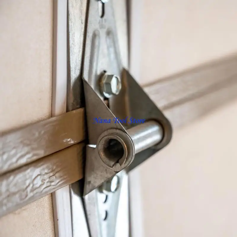 31GJ Pack of 6 Portable Garage Door Hinges Stainless Steel Includes 8 Screws for Sturdy and High Performances Daily Use