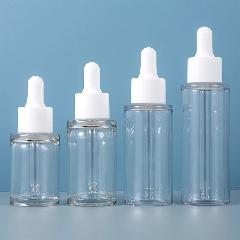 Dropper Essential Oil Bottle 20/30/40/50ml Plastic PET Dropper Bottle Transparent DIY Makeup Packaging Bottle Cosmetic Container