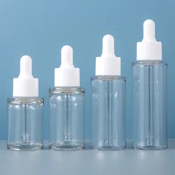 Dropper Essential Oil Bottle 20/30/40/50ml Plastic PET Dropper Bottle Transparent DIY Makeup Packaging Bottle Cosmetic Container