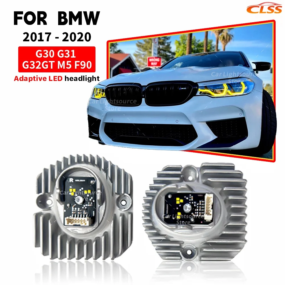 DRL LED Module Yellow Angel Eyes For BMW 5 Series G30 G31 17-20 Adaptive Headlight Daytime Running Lights Blue Red 63117214939