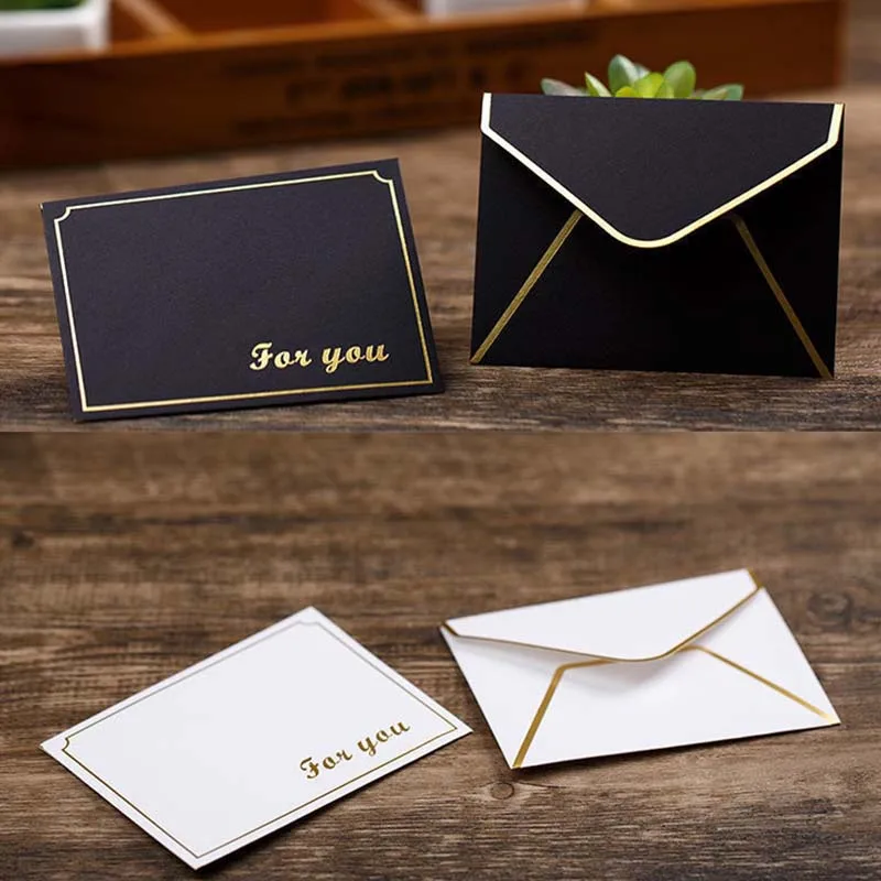 10Sets 10x7.5cm New Year Greeting Envelope Wedding Invitation Envelopes Small Postcard Envelope Packaging Supplies