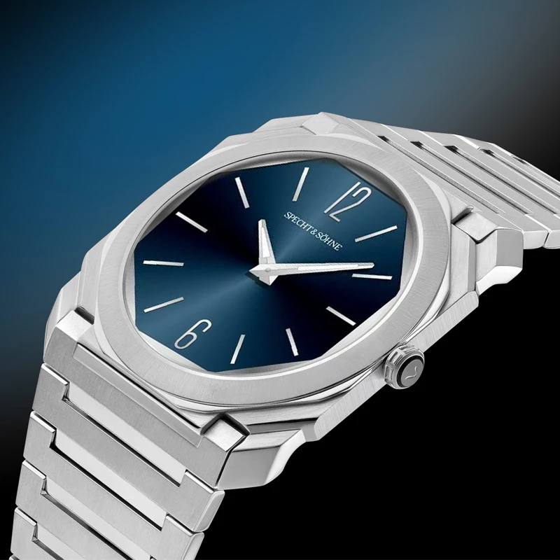 2026 Neue Luxus 38MM Specht & Söhne Quarz-Armbanduhr für Herren Saphirglas Ultradünne Edelstahluhr Relogio Masculino
