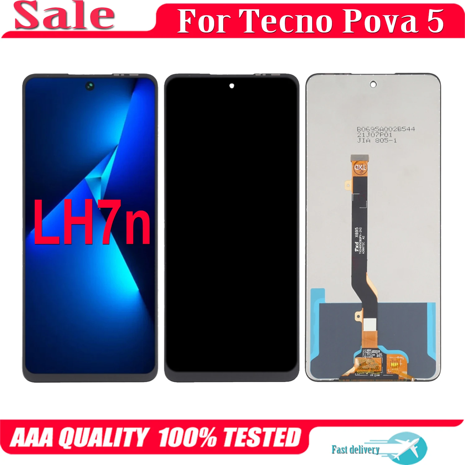 

6.78'' For Tecno Pova 5 LH7n LCD Display Touch Screen Digitizer Assembly For Tecno Pova5 LCD