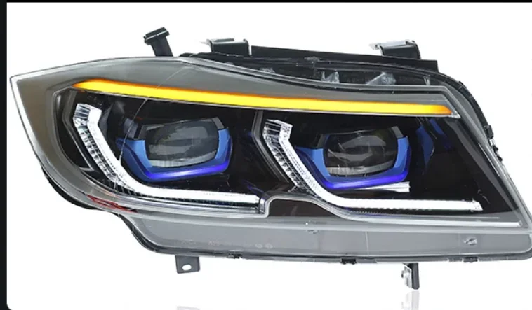 Headlights for  3-series E90 Headlights 2005-2012 Modified Double Lens LED Daily Running Light Streamer