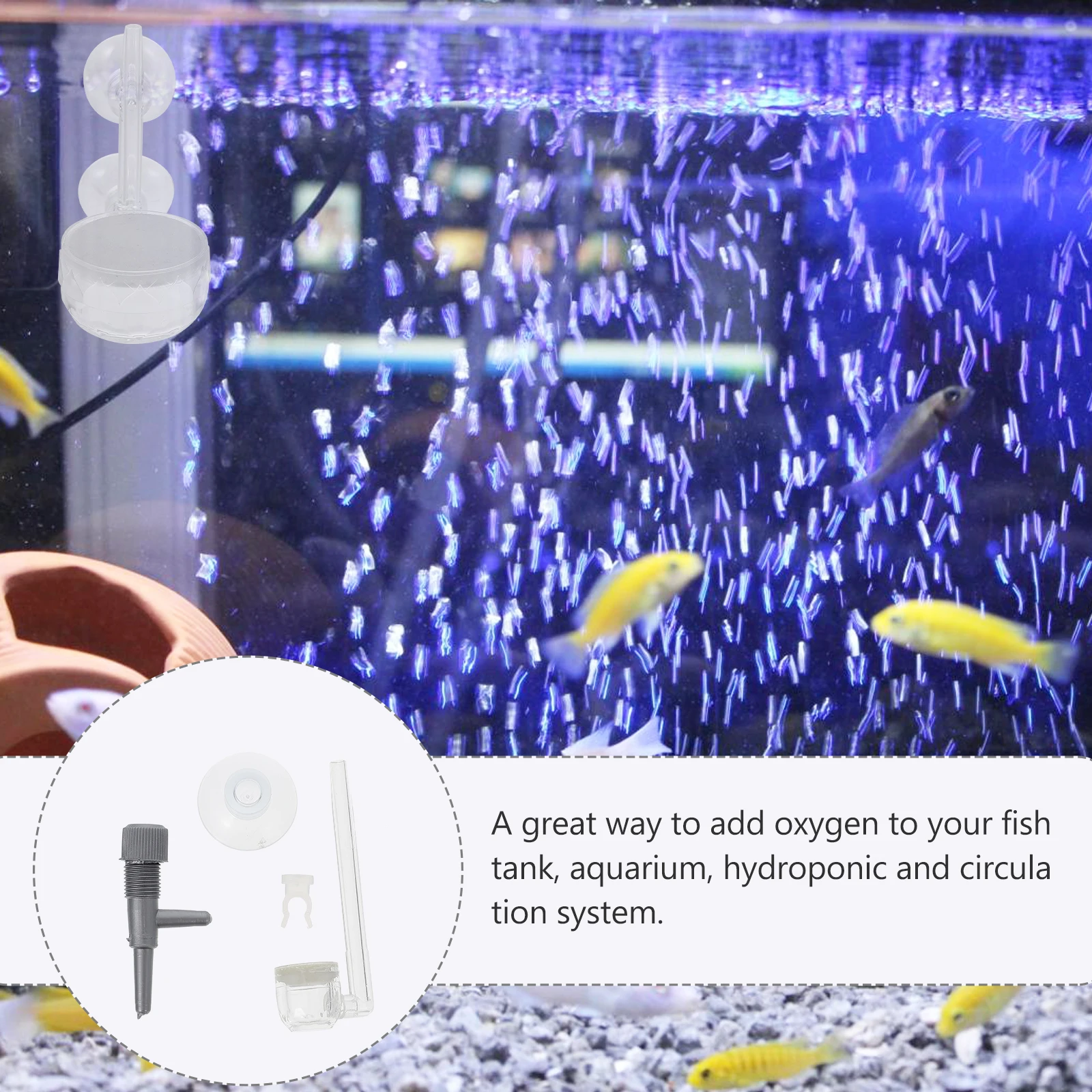 

Small Aquarium Stones Nano Disc Oxygenator Fish Tank Bubbler Uniform Dense Bubbles Fish Tank Bubbler Size Pet Supplies