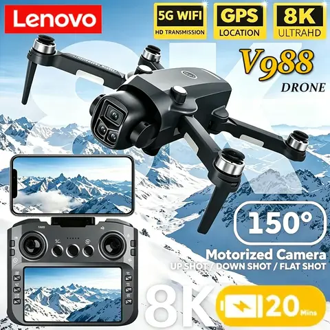 Lenovo V988 Camera Drone 8K Professional Dron 4K With Screen Under 249g Remote Control Brushless RC Quadcopter Toys New