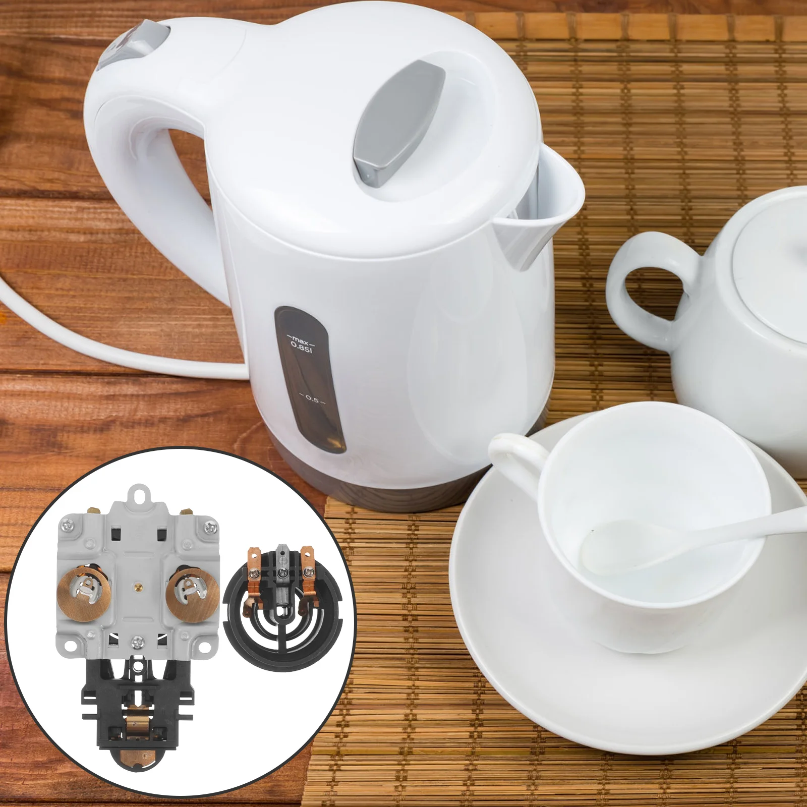 

Electric Kettle Thermostat Appliance Replacement Parts Socket Temperature Control Base Plastic