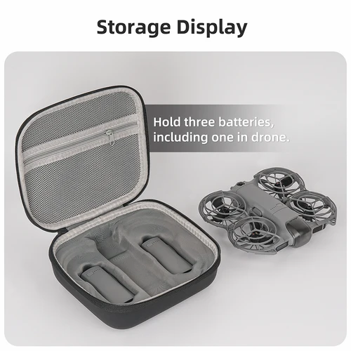 Imagen 2 del producto Estuche de transporte portátil para DJI Neo 2, bolsa de almacenamiento de viaje de PU dura para Dron, funda a prueba de golpes para accesorios protectores impermeables Neo2