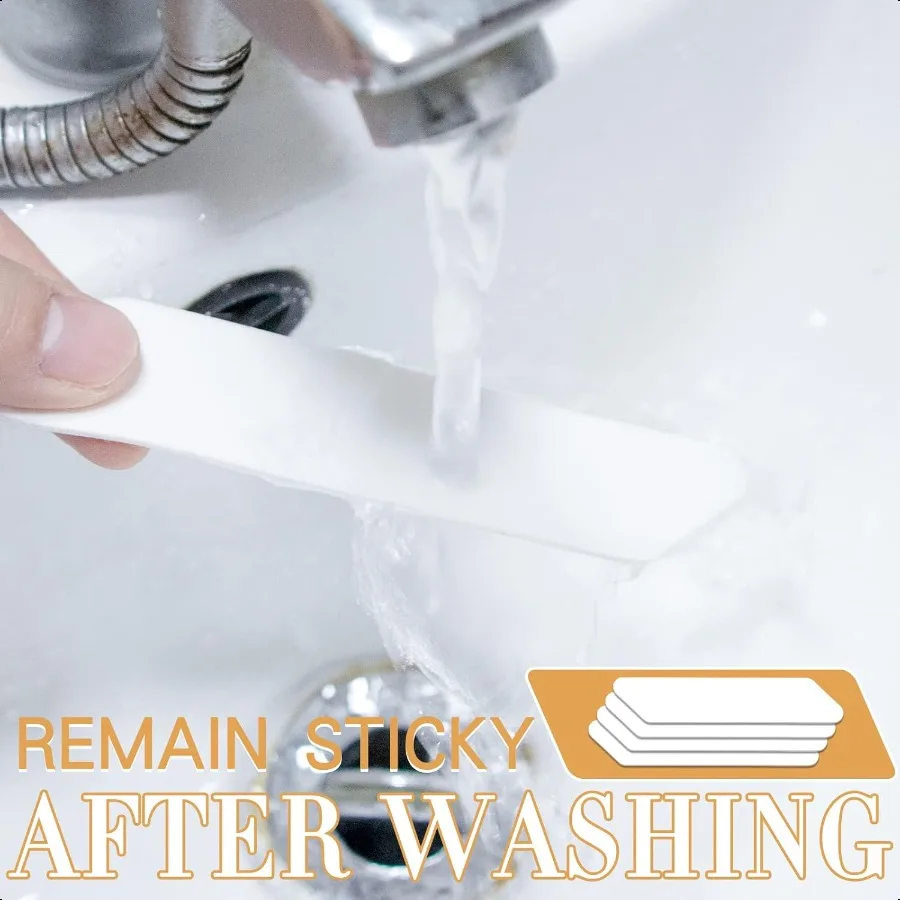 Rug Tape16 Pcs Dual Sided Washable Removable Rug Stopper for Area Rug Non Slip Adhesive Prevent Curl for Hardwood Floors and Ca