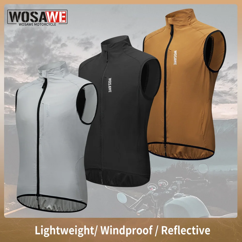 

WOSAWE мотоциклетный жилет для мужчин и женщин дышащая светоотражающая куртка без рукавов жилет для водителя повседневный жилет жилет для рыбалки верхняя одежда