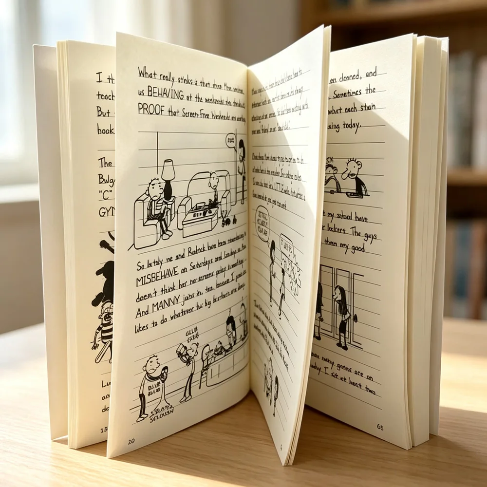 1-16books English Diary of A Wimpy Kid Comic Novel Storybook Children Reading Literature Gift