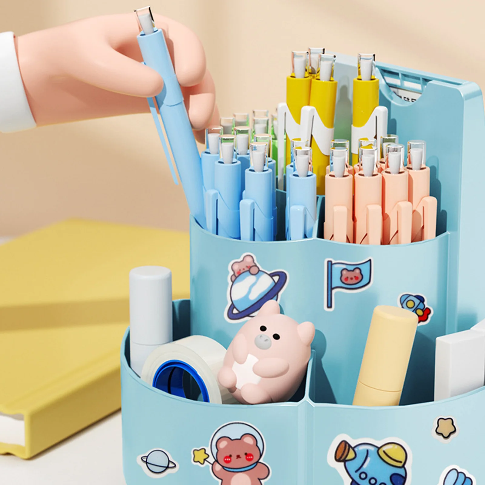 Rotatin Holder Chore Chart Convenient 360 Degree Rotating Storage Box Suitable for Rulers Scissors Markers