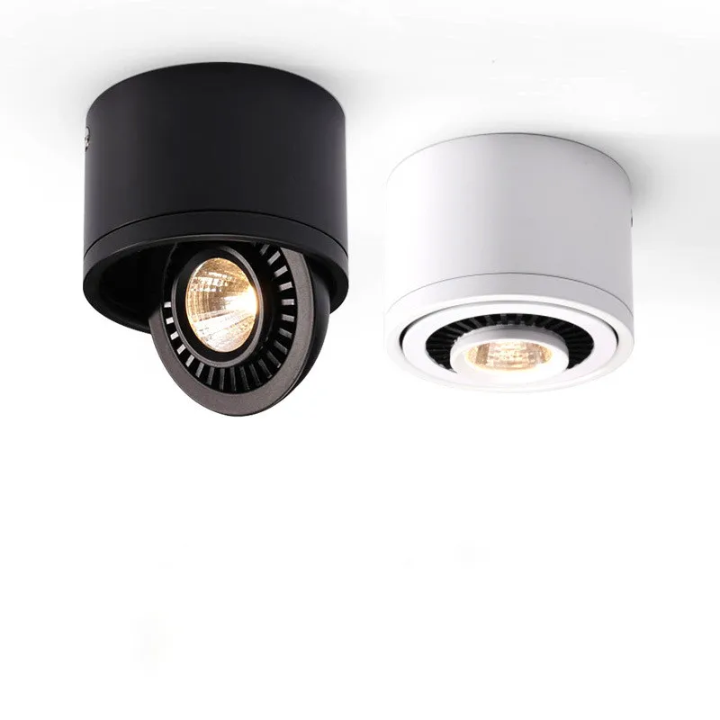 

Downlight Ceiling Lamp Adjustable Dimmable Surface Mounted 12W 15W LED COB Spot Light AC 220V Light Foyer Spot Kitchen Bedroom
