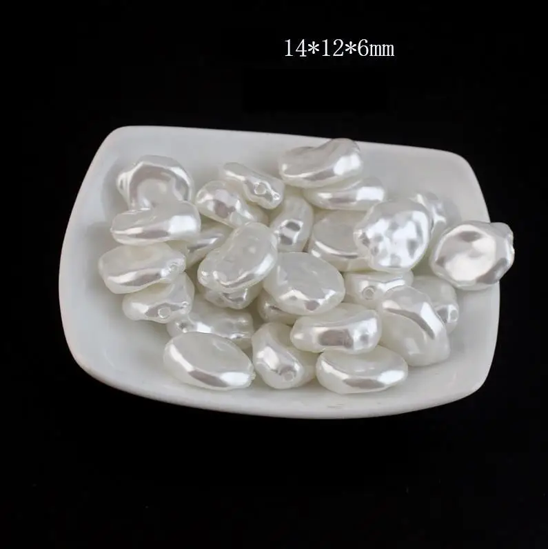 20 Pieces Special-shaped Baroque Imitation Pearl Irregular Resin Loose Beads DIY Earrings Necklace Pendant Accessories