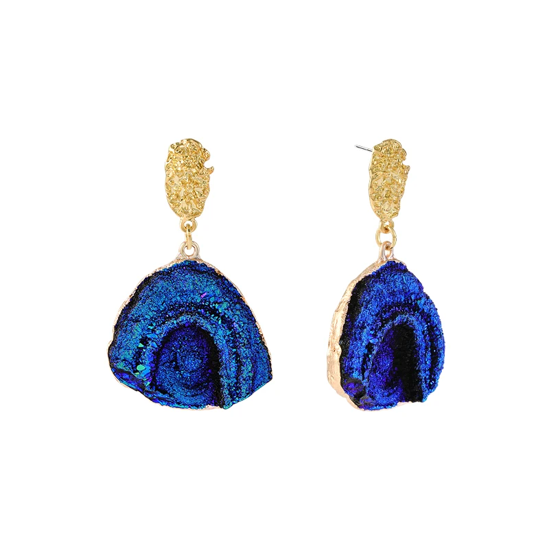 

Famous style decorative earrings, niche design sense, personalized Klein blue earrings