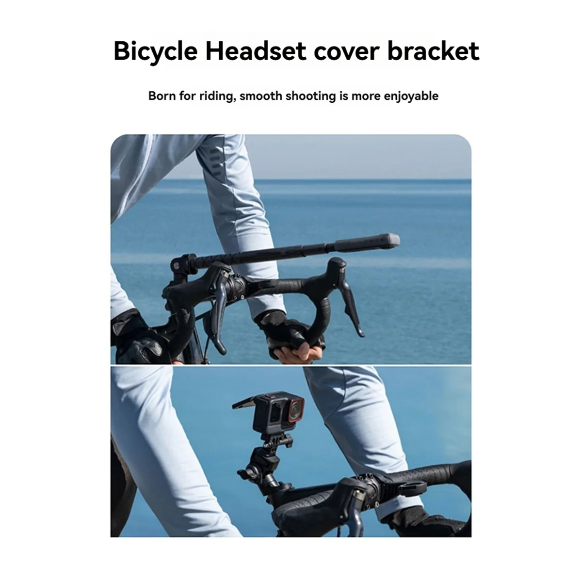 AAA04R Bike Mount Set for Insta360 X3, X4, Ace - Removable Cover, Easy Installation, Durable Bracket