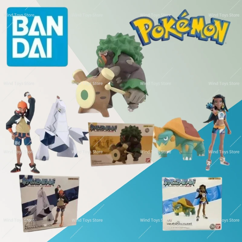 

Bandai Original Scale World POKEMON Galar Region Rillaboom Nessa Drednaw Kibana Duraludon Anime Figures Toys for Kids Gift
