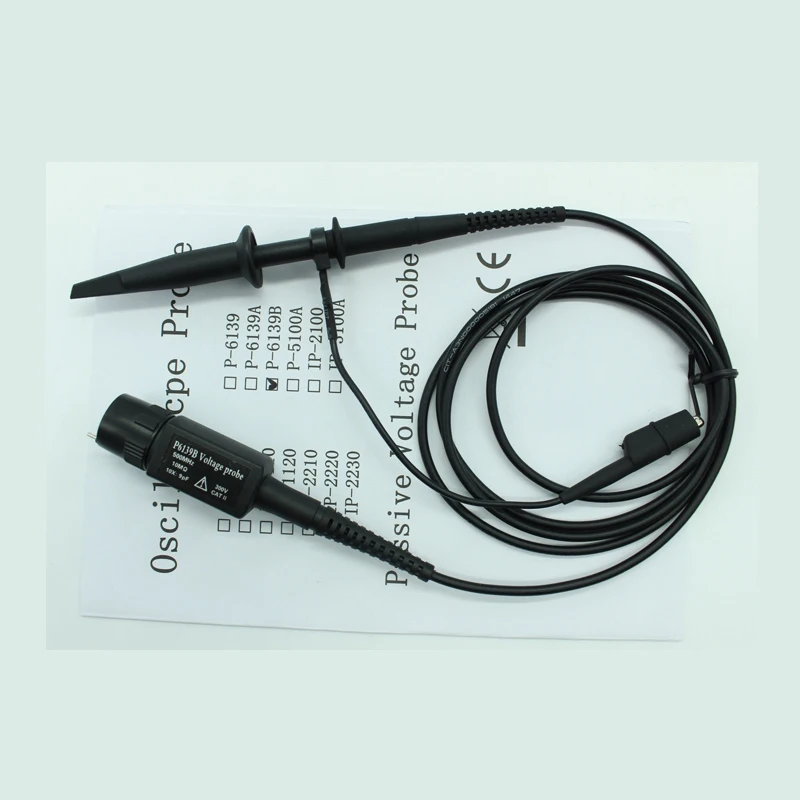 6139B DC-500Mhz 10X Attenuation Auto-ID Oscilloscope Probe Scope Clip Diagnostic Test Accessories