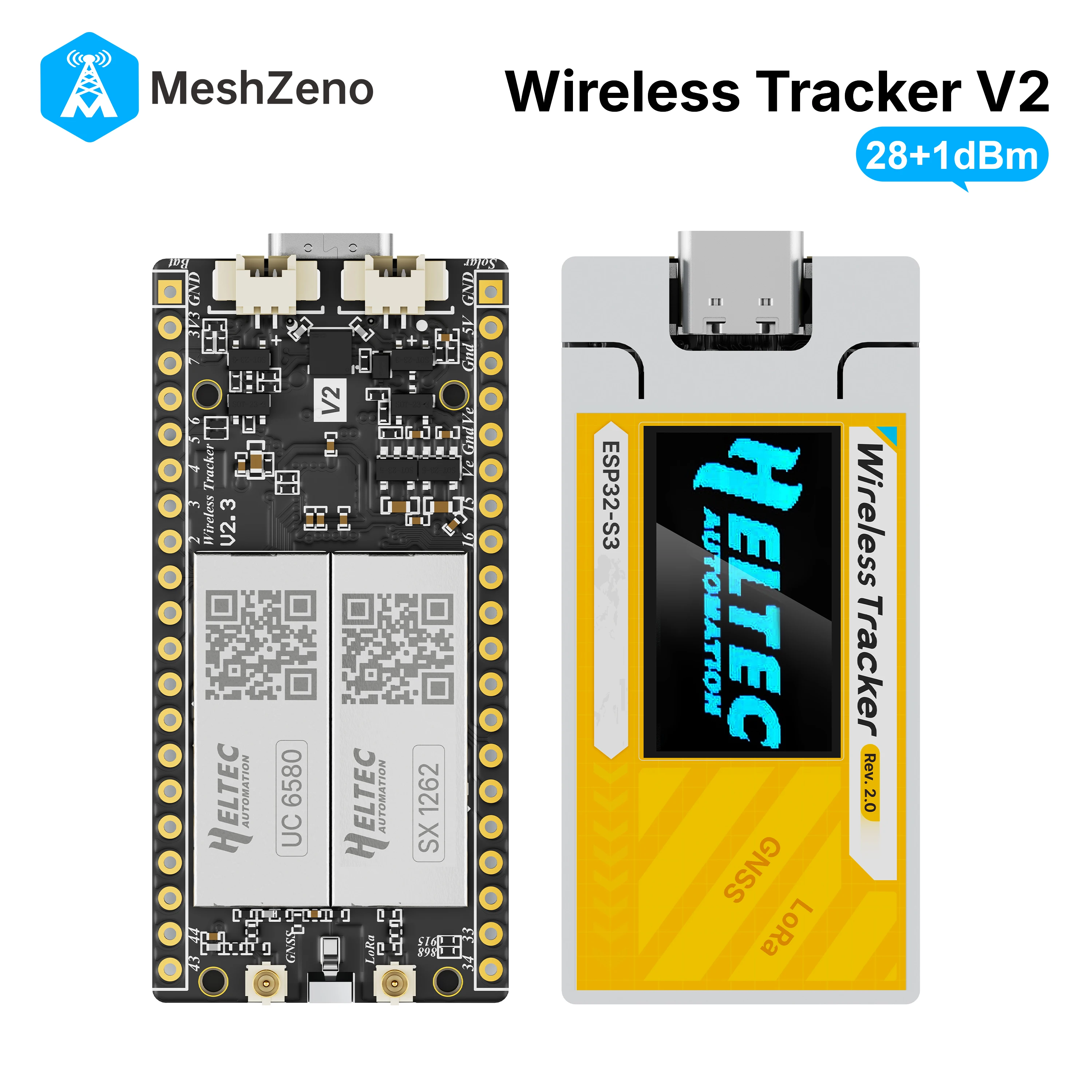 Heltec Wireless Tracker V2 Meshtastic 863Mhz ESP32 S3FN8 Lora Node MeshCore Compatible With Lora/LoraWAN Arduino