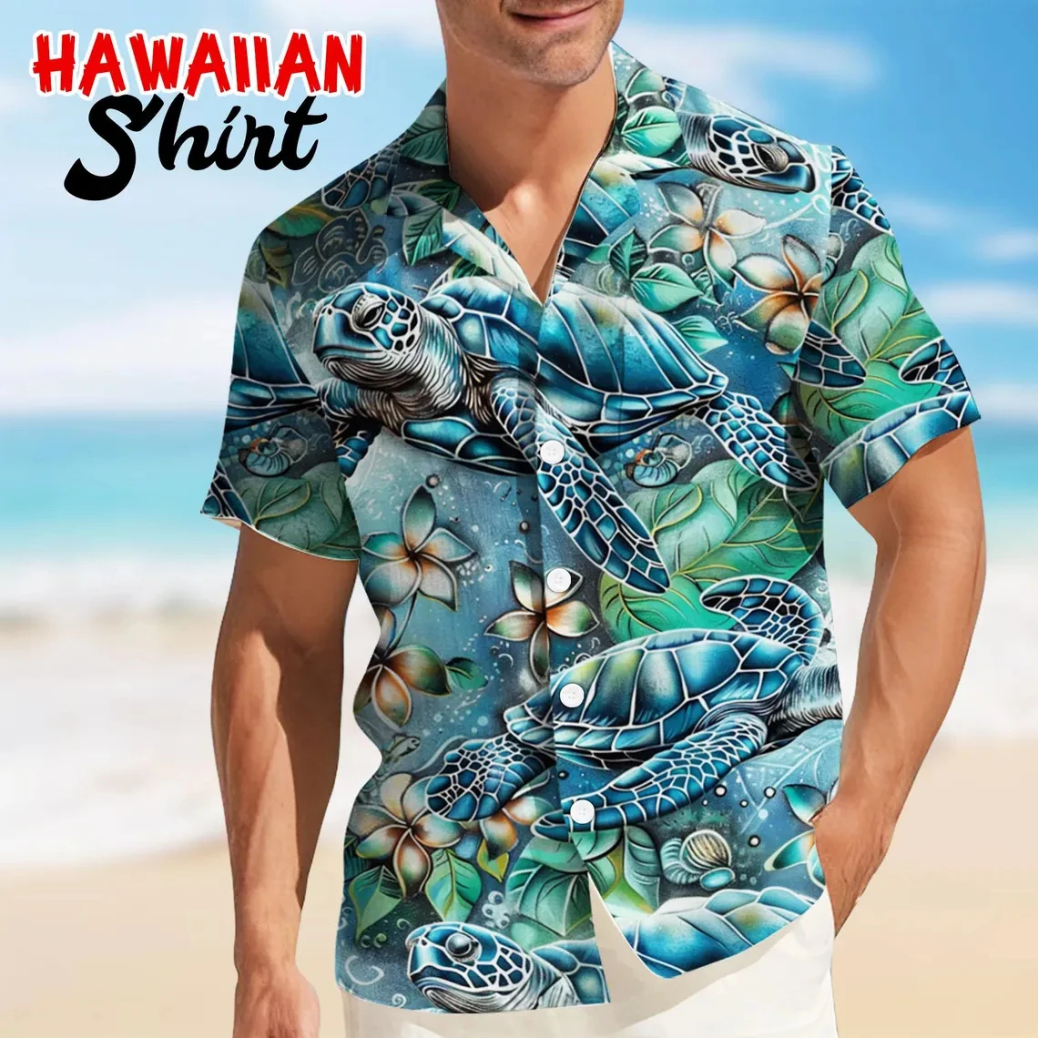 

Гавайский ботанический цветочный принт для мужчин и женщин, повседневная рубашка на пуговицах с короткими рукавами и лацканами с рисунком животных, топ, свободные рубашки