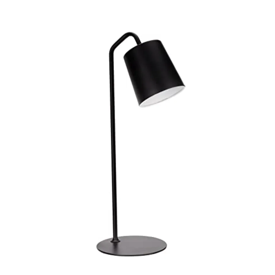 

Aspen Creative 40100-2A Modern Desk Finish with Metal Lamp Shade 23" x 7.5" x 7.5" Matte Black