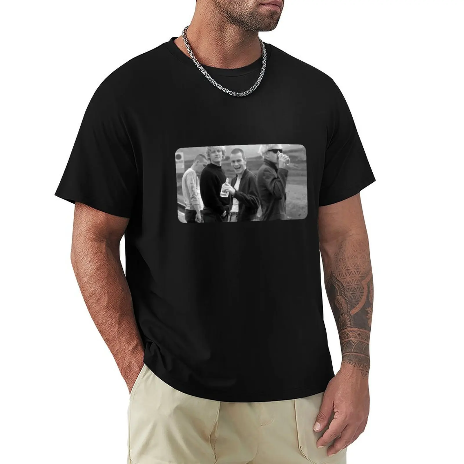 

Trainspotting drawing T-Shirt Large Size Loose Casual Tee