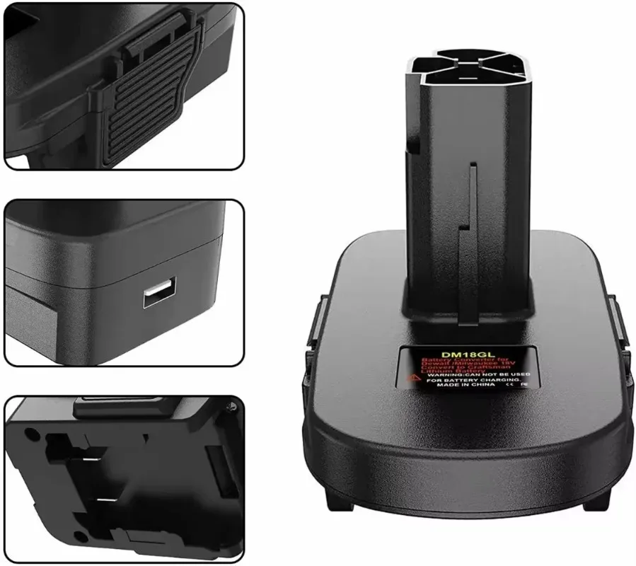 Imagem -03 - Conversor de Bateria Adaptador para Artesão Dewalt Milwaukee 19v 20v Bateria de Lítio Converter para Artesão 19.2v Bateria Tools Dm18gl