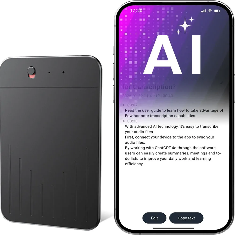 

AI voice recorder, AI translation equipment, use ChatGPT voice recorder to transcribe and abstract, support 58+ languages