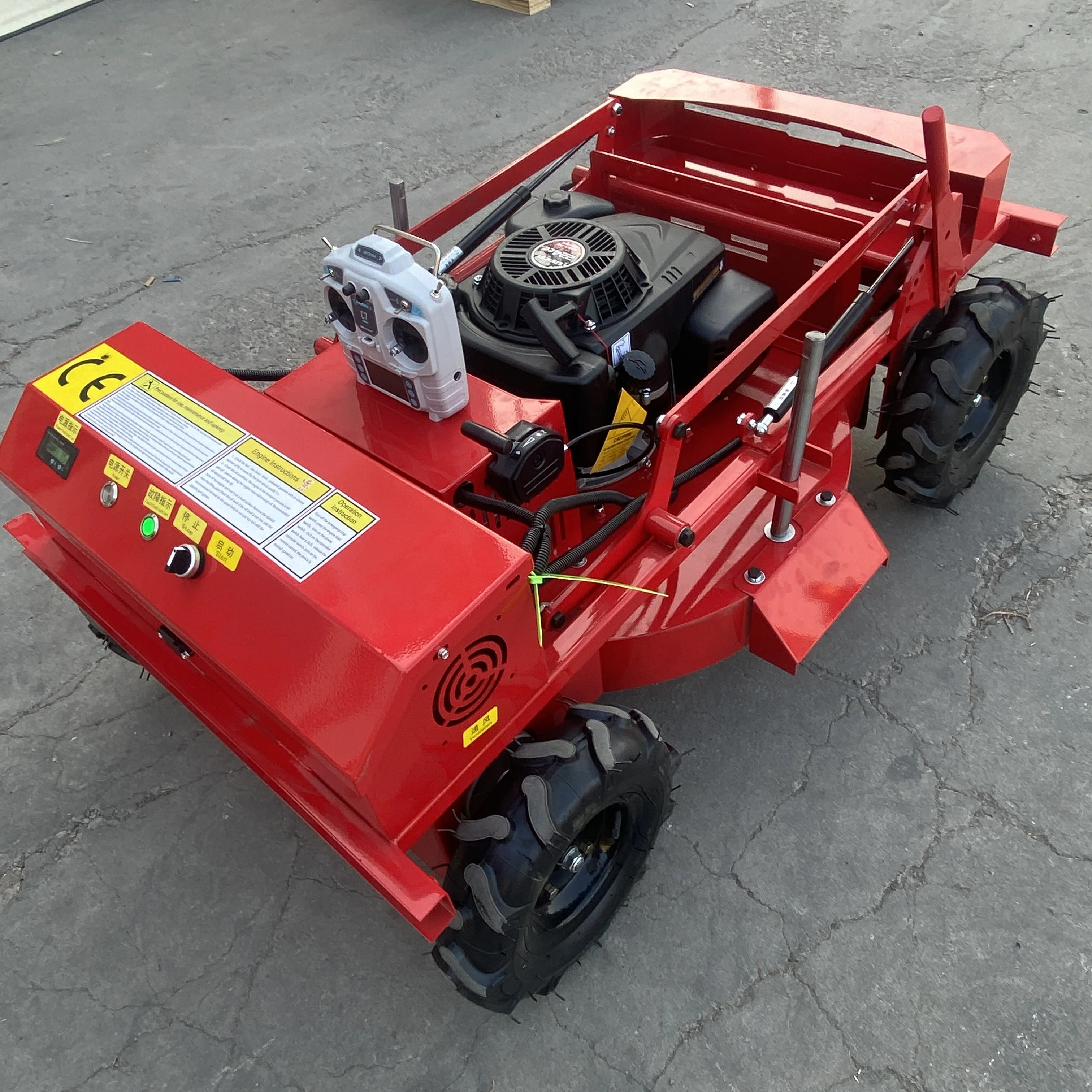 1600W 24V Rotary Lawn Mower 550mm DIY Industrial Remote-Controlled 196cc