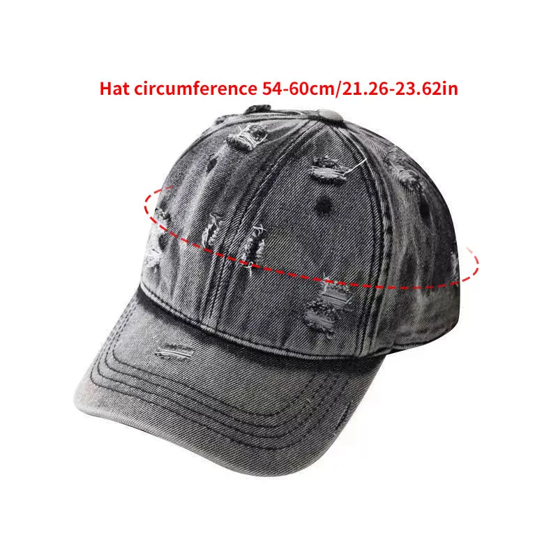 Vintage ล้างผ้าฝ้ายเบสบอลหมวก Denim Trucker หมวกพ่อปรับแฟชั่นกีฬากลางแจ้งเบสบอลหมวกสําหรับชายหญิง