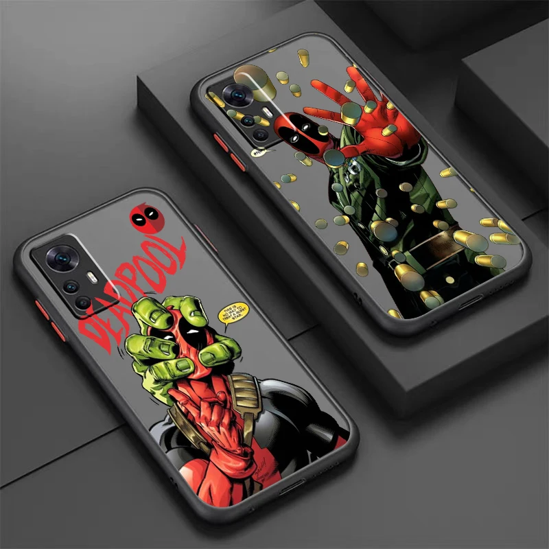 

Marvel Deadpool Wade Cool Frosted Translucent For Xiaomi Mi 13 12 12T 11T 11 11i 10T 10 9T Pro Lite Ultra 5G Matte Phone Case