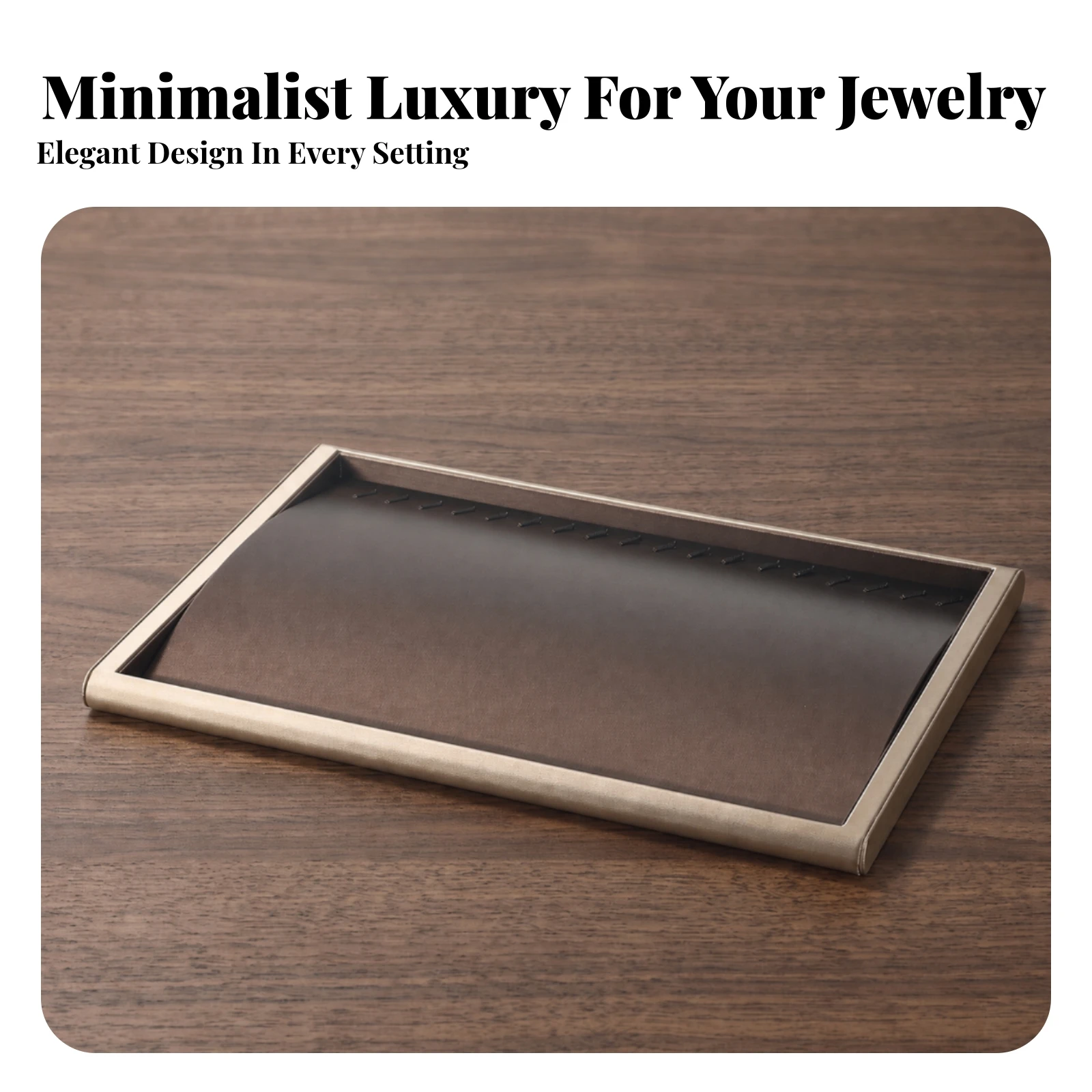Jewelry Display Tray with Slots Rectangular Necklace Display Tray Sturdy Slim for Jewelers, Showrooms, Dressers