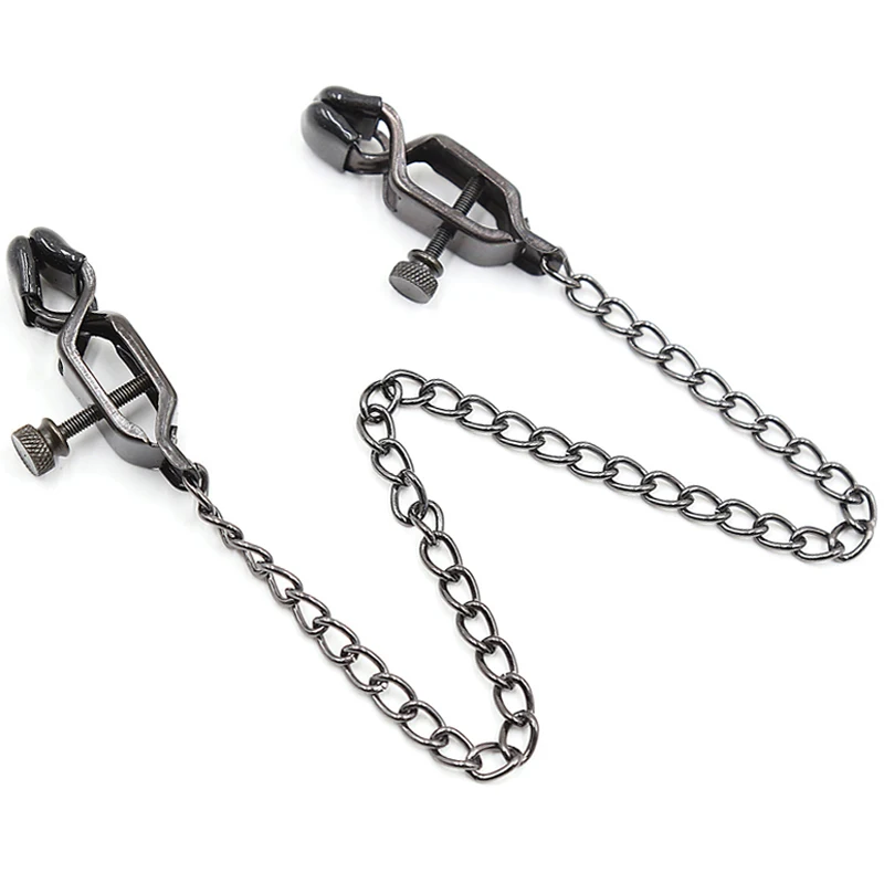 Metal Chain Nipple Clamps nipple stimulator Clips Sex Toys For Couples  Slave Fetish breast clamp sex game erotic adult bdsm toy view 3