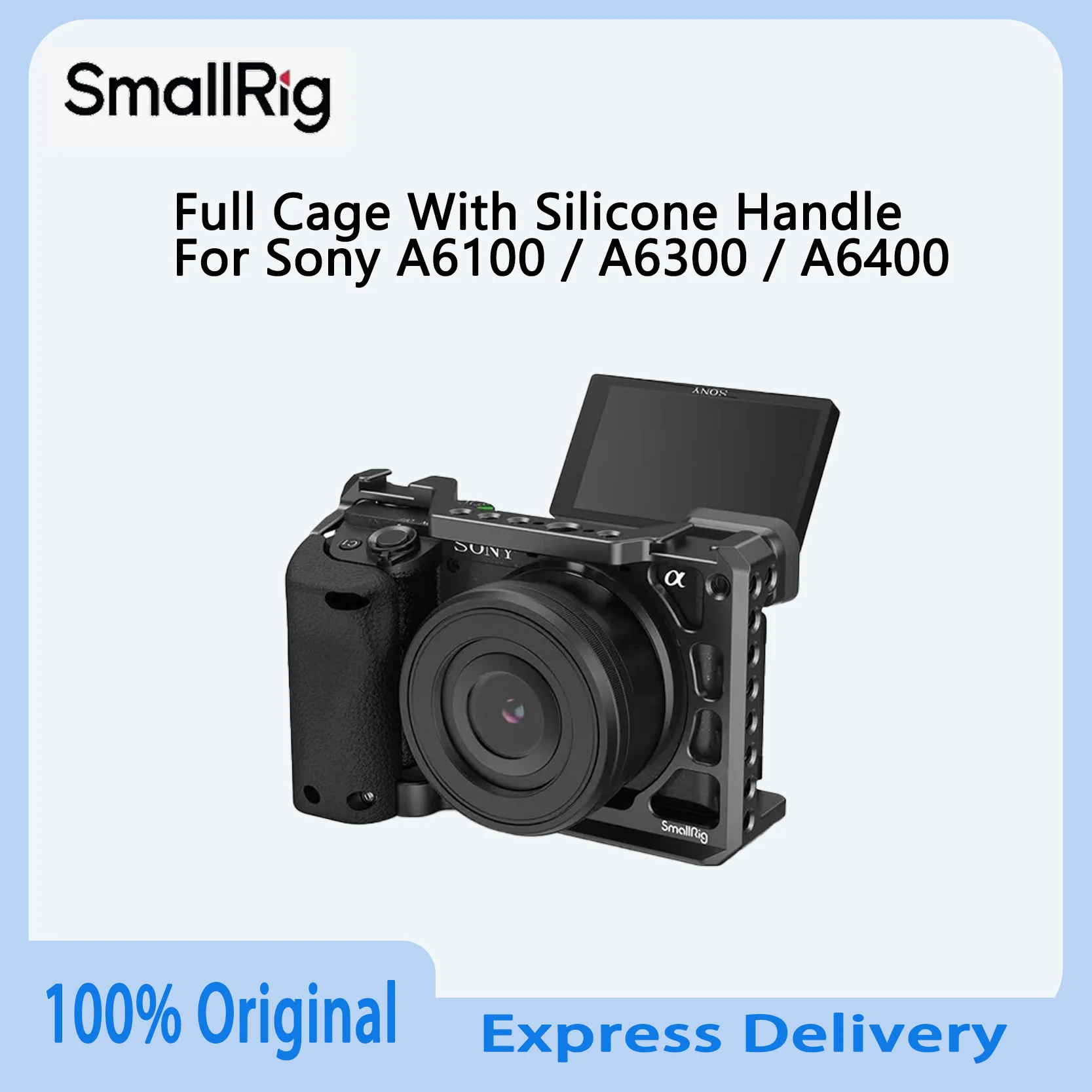 

Оригинальная полная клетка SmallRig 3164 с силиконовой ручкой для Sony A6100/A6300/A6400, удлинительная рамка для камеры, аксессуар
