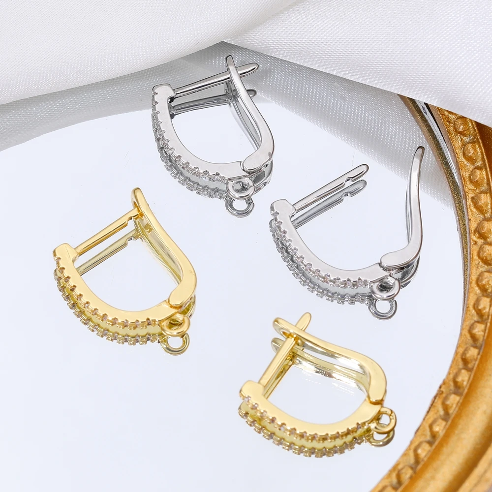 Juya 2 Teile/los 18K Gold Silber Überzogene Grundlegende Ohr Draht Ballen Anti-allergene Ohrring Haken Befestigungen Für DIY frauen Ohrring Machen – Detail 6