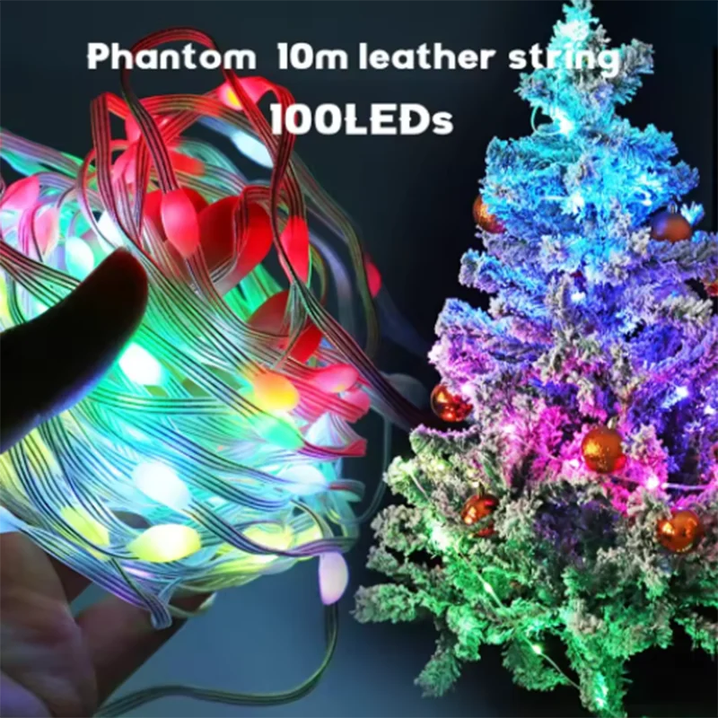 NEW String LED Bluetooth Fairy Lights Dreamcolor RGBIC DIY Party Christmas Tree Lights Wedding Decor Garland USB Lamp 15M/10M/5M