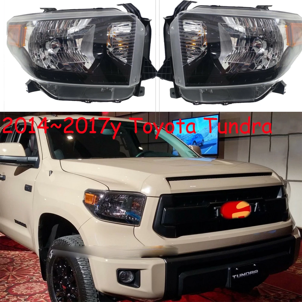 1pcs car bumper headlamp for Toyota Tundra headlight 2014~2017y car accessories head lamp Tundra fog light