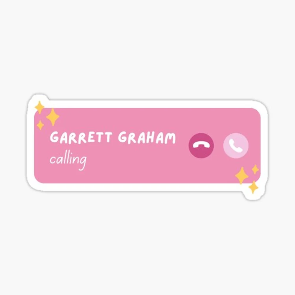 

garrett graham off campus the deal calling - phone call Sticker for Laptop Decor Bedroom Car Cute Cartoon Art Fashionable Publi