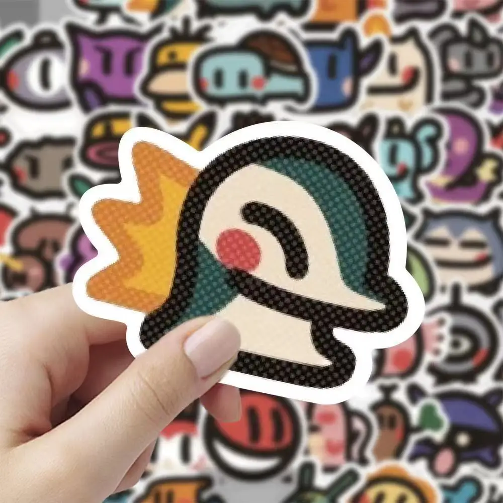 100pcs Pokemon Kawaii Stickers Old School Sticker Charmander Pikachu Psyduck Artist Work Gifts for Kids for Bike Guitar Laptop