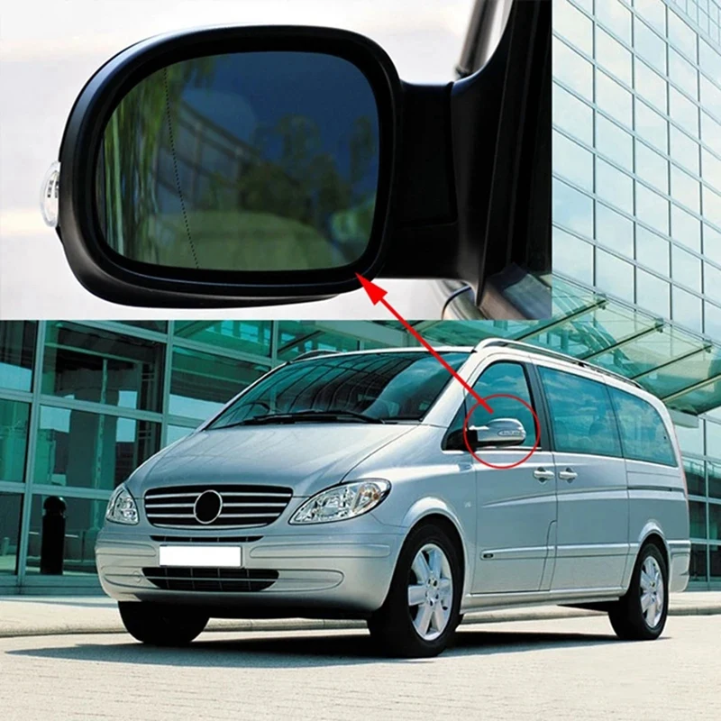 Reversing Mirror Sheet Rear View Mirror Sheet Reflector Heated Glass Automotive For Mercedes-Benz Viano W639 2003-2010