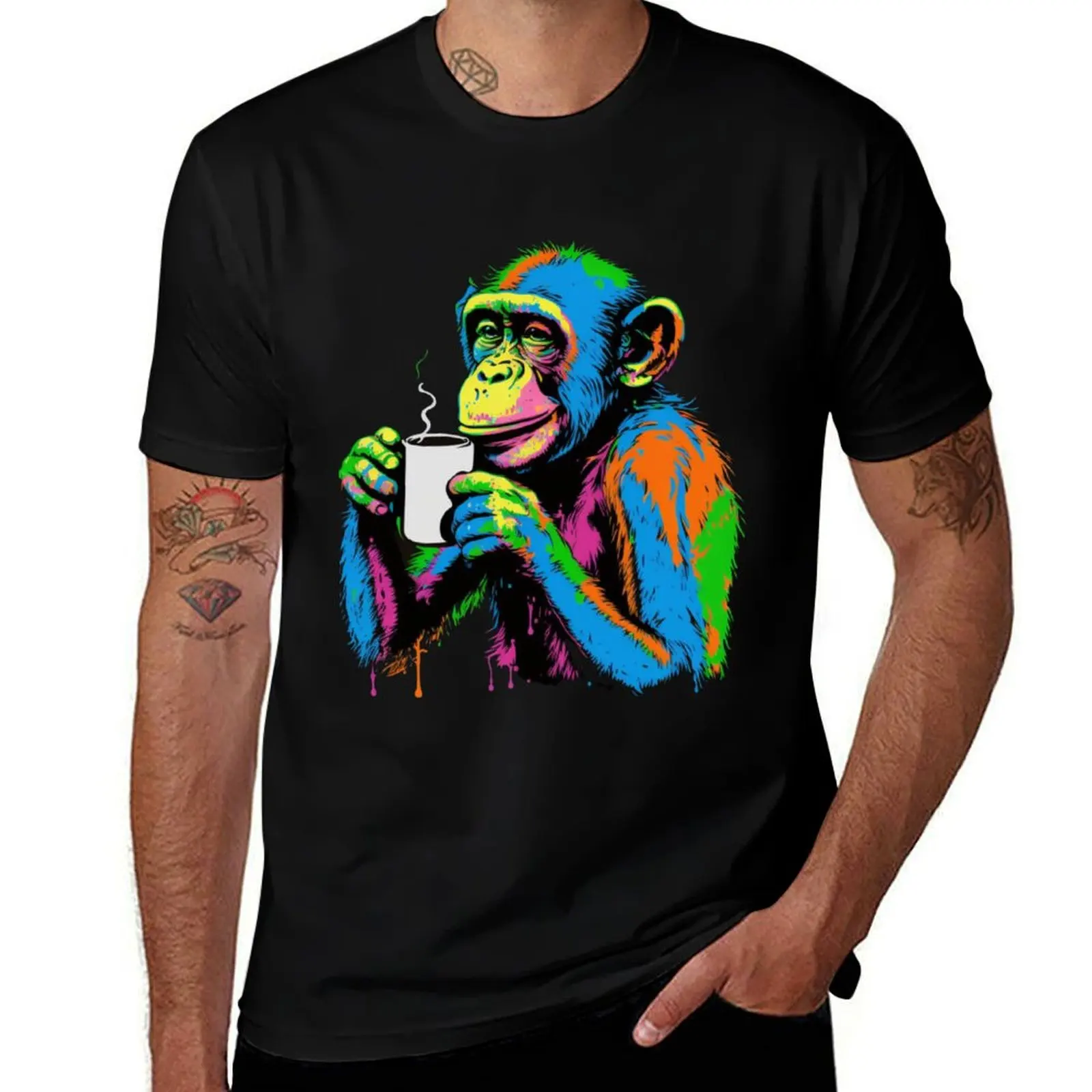 

Coffee Monkey T-Shirt funny shirt cotton T-shirts man luxury t-shirt sublime men t shirts