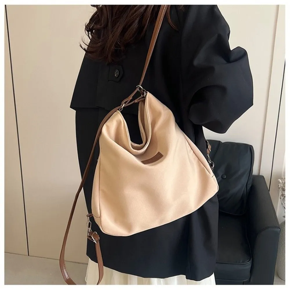 Fashion Versatile Canvas Tote Bag Top-Handle Design High Capacity Backpack College Style Durable Convertible Bag for Women
