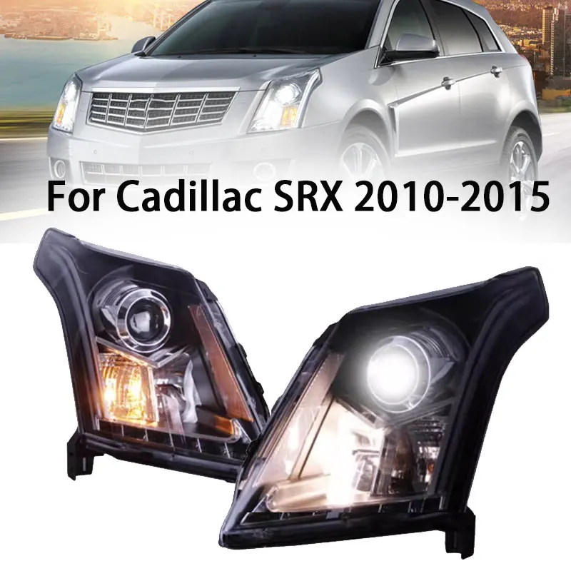 

Автомобильная фара для Cadillac SRX 2010-2014, лампа головного света, модификация, модернизация фары, хромированный автомобильный аксессуар